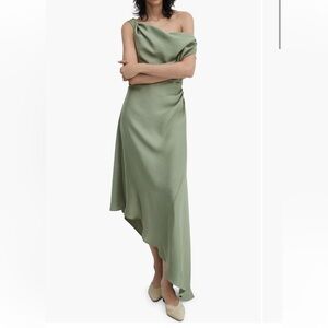 Laila Draped One Shoulder Midi Dress